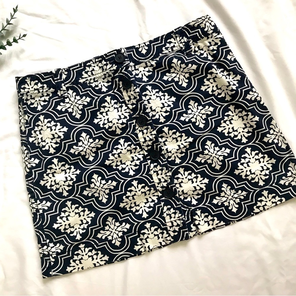 EUC J. Crew Button Up Cotton Skirt